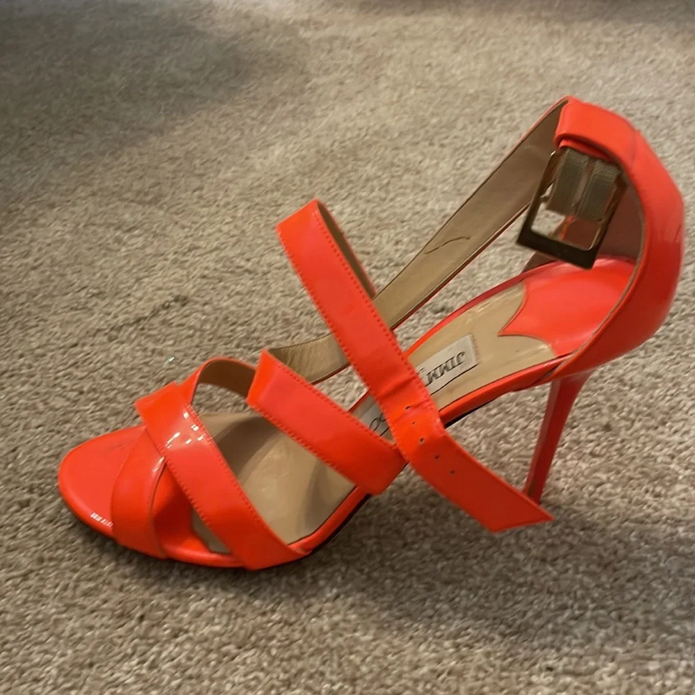 Jimmy Choo Neon Flame 🔥 Sandals - used condition - 39.5 - Picture 3 of 4
